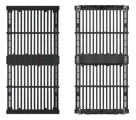 उच्च चमक डिजिटल पारदर्शी एलईडी डिस्प्ले P15.6mm IP65 500*1000mm